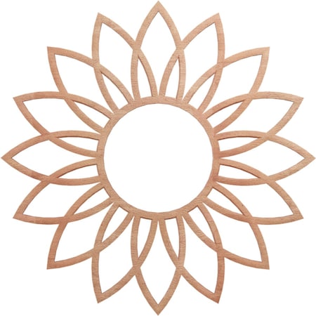 Ekena Millwork Daisy Wood Fretwork Pierced Ceiling Medallion, Cherry, 18"OD x 6 1/4"ID x 1/4"T CMWP18X18X0250DACH